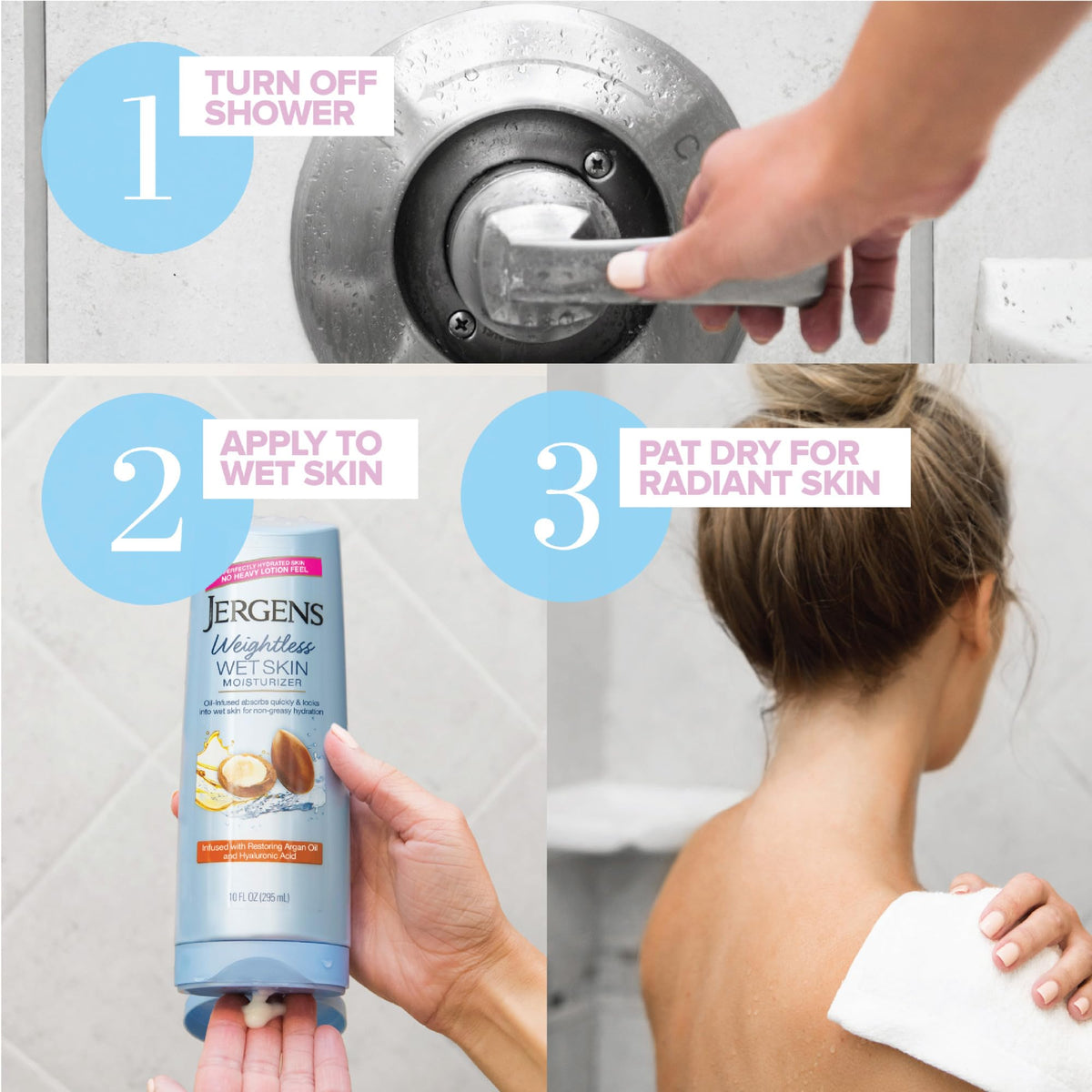 Jergens with argan oil visuals emphasizing nourishing ingredient benefits
