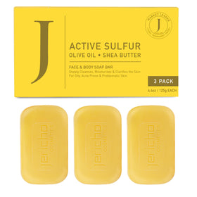 Jericho front packaging showing Dead Sea sulfur soap and benefits