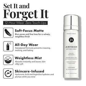Jerome Alexander AirFinish microfine mist close-up demonstrates even application and fine particles