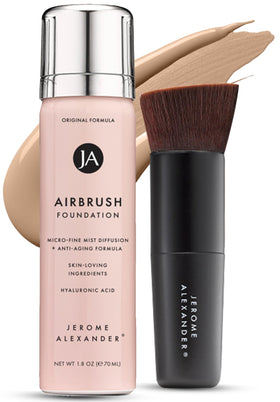 Jerome Alexander front packaging showing warm medium shade and benefits