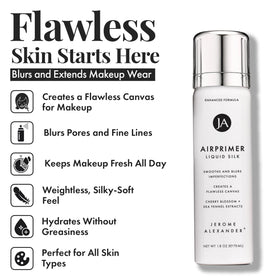 Jerome Alexander spray action mist demonstrating even coverage and quick set