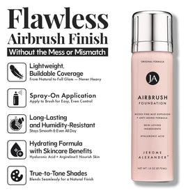 Jerome Alexander microfine mist spray closeup demonstrating even application