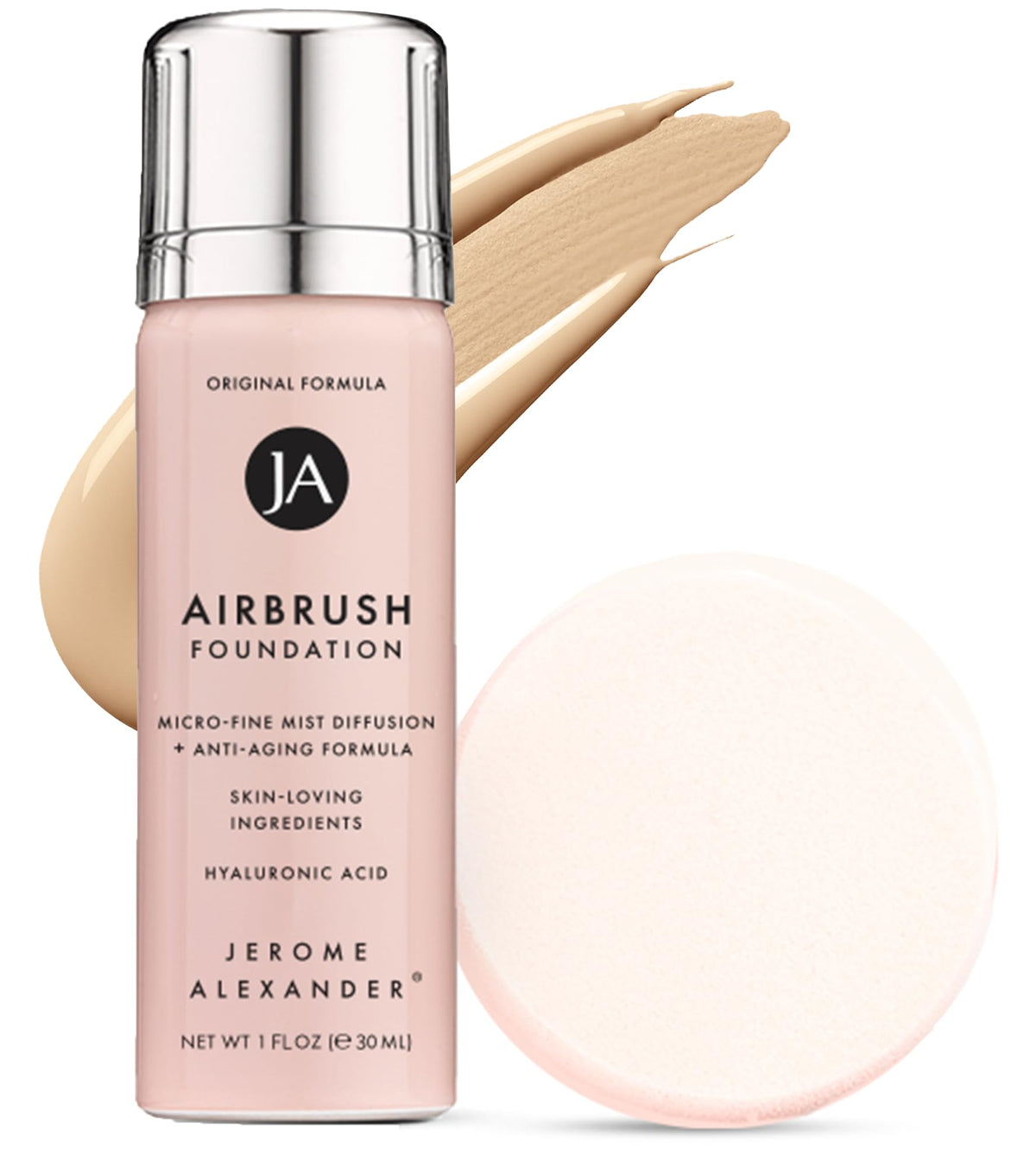 Jerome Alexander front packaging showing travel-size bottle and brand benefit