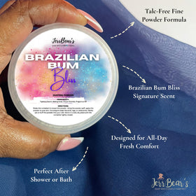 JerrBear’s application on hand demonstrating easy dusting and quick absorption benefit