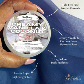JerrBear’s vanilla and coconut scent concept with ingredients, evokes warmth