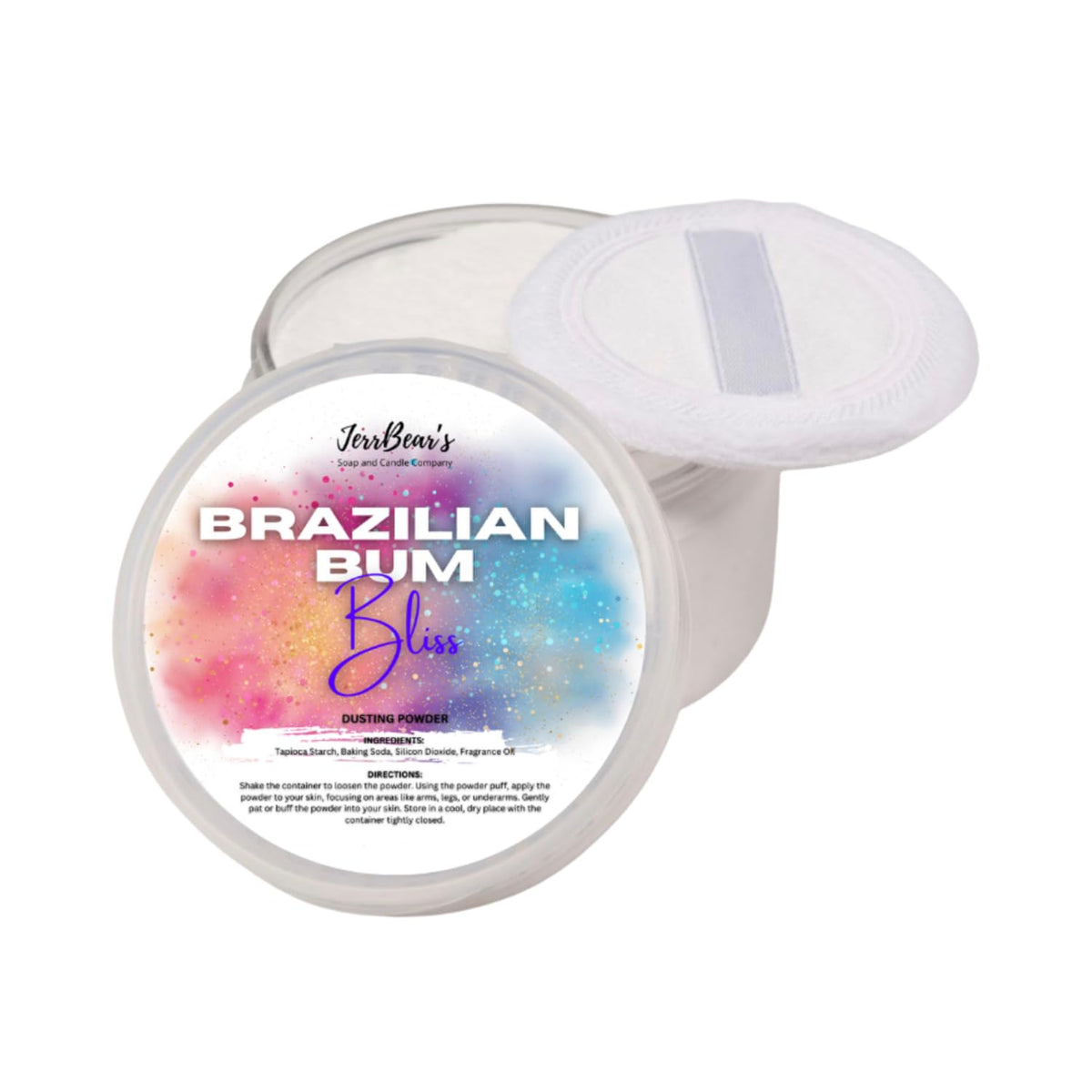 JerrBear’s front jar showing product branding and graceful packaging benefit: clear identification