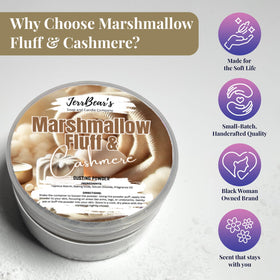 JerrBear’s label detail focusing on marshmallow cashmere signature scent