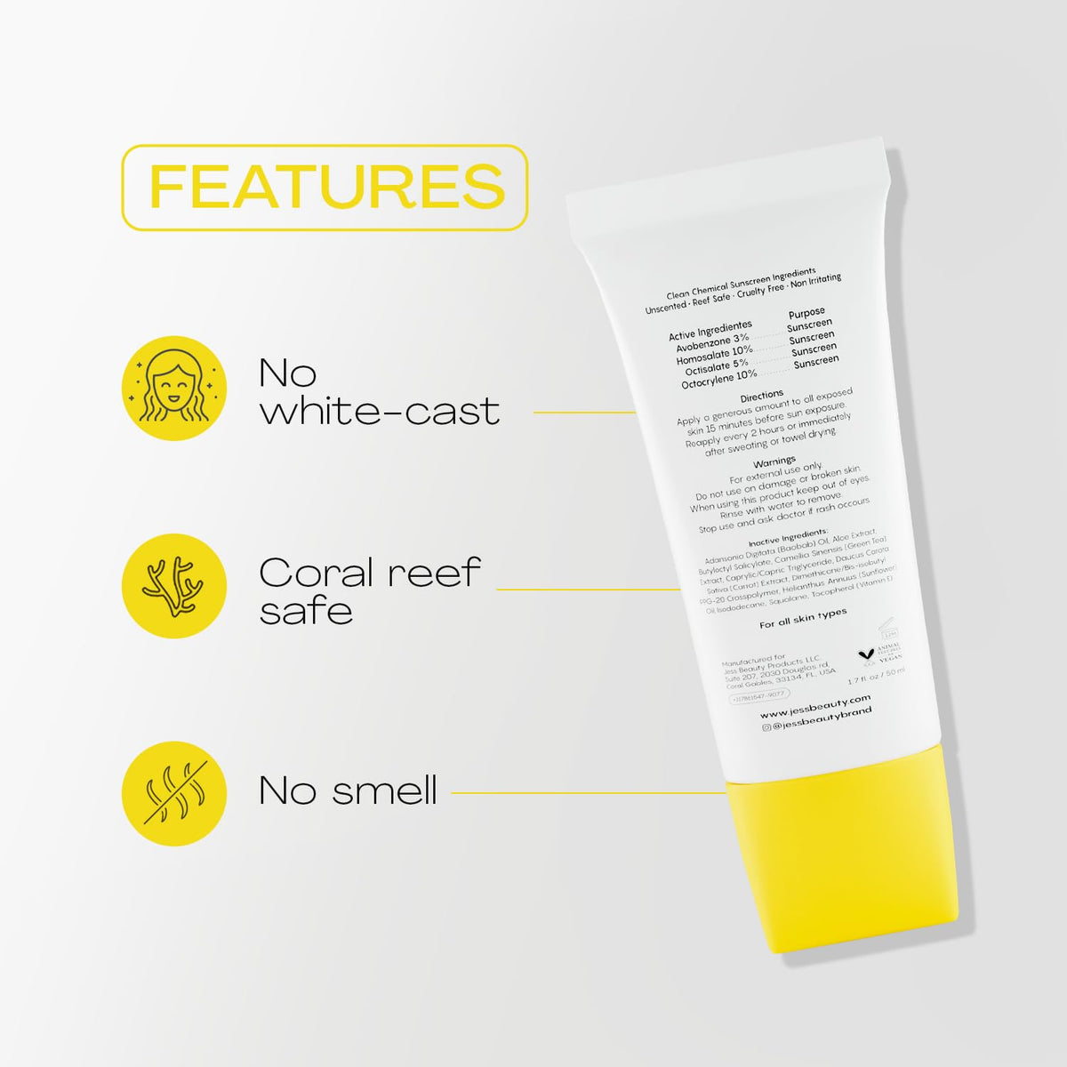 JESS BEAUTY gel texture close-up showing lightweight absorbent formula