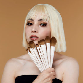 Jessup brushes in use applying foundation for even coverage and seamless blending