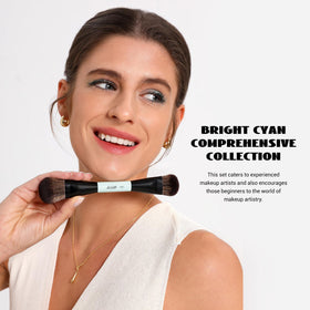 Jessup double-ended close-up bristle detail showing soft synthetic fibers for smooth blending