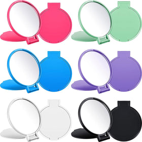 Jetec front view of closed compact mirrors showing protective flip cover and classic colors