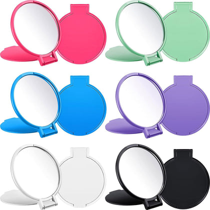 Jetec front view of closed compact mirrors showing protective flip cover and classic colors