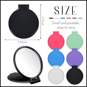 Jetec mini mirror held in hand to show compact size and easy portability benefit