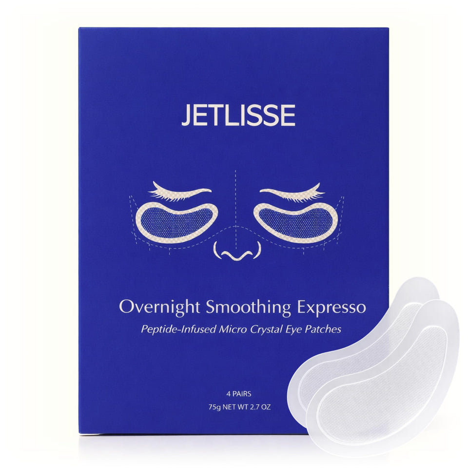 JETLISSE front packaging showing eye patches and benefits