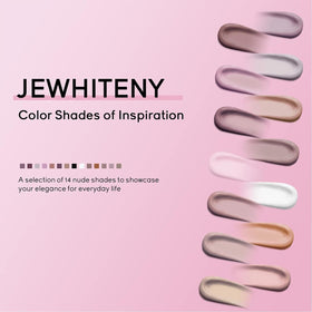 JEWHITENY array of 14 poly gel tubes, trendy color selection for seasons