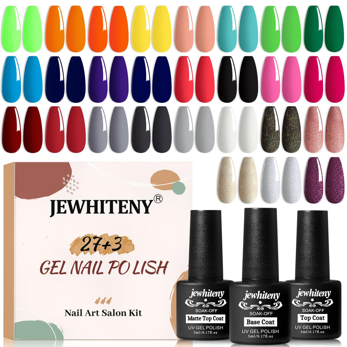 JEWHITENY front packaging showing full kit for easy gift giving