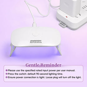 JEWHITENY lifestyle setup on table with accessories, ideal for home manicures