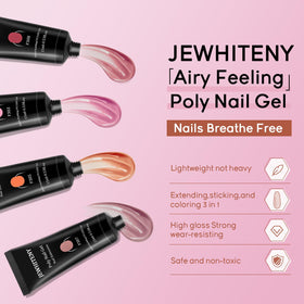JEWHITENY slip solution bottle close-up, makes smoothing poly gel easier