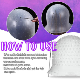 Jexine cap worn on model demonstrating secure fit and easier highlights