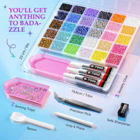 JGLXF open organizer with 30 colors neatly separated for easy selection