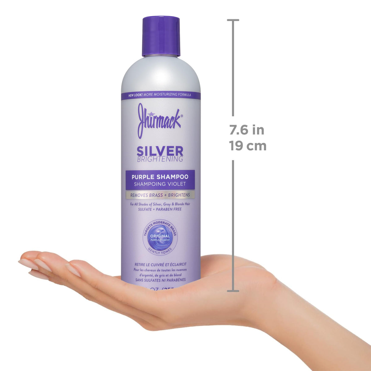jhirmack bottle placed on bathroom shelf conveying everyday use