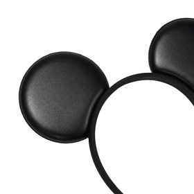 JIAHANG black mouse ear headband front view showing full silhouette and styling benefit