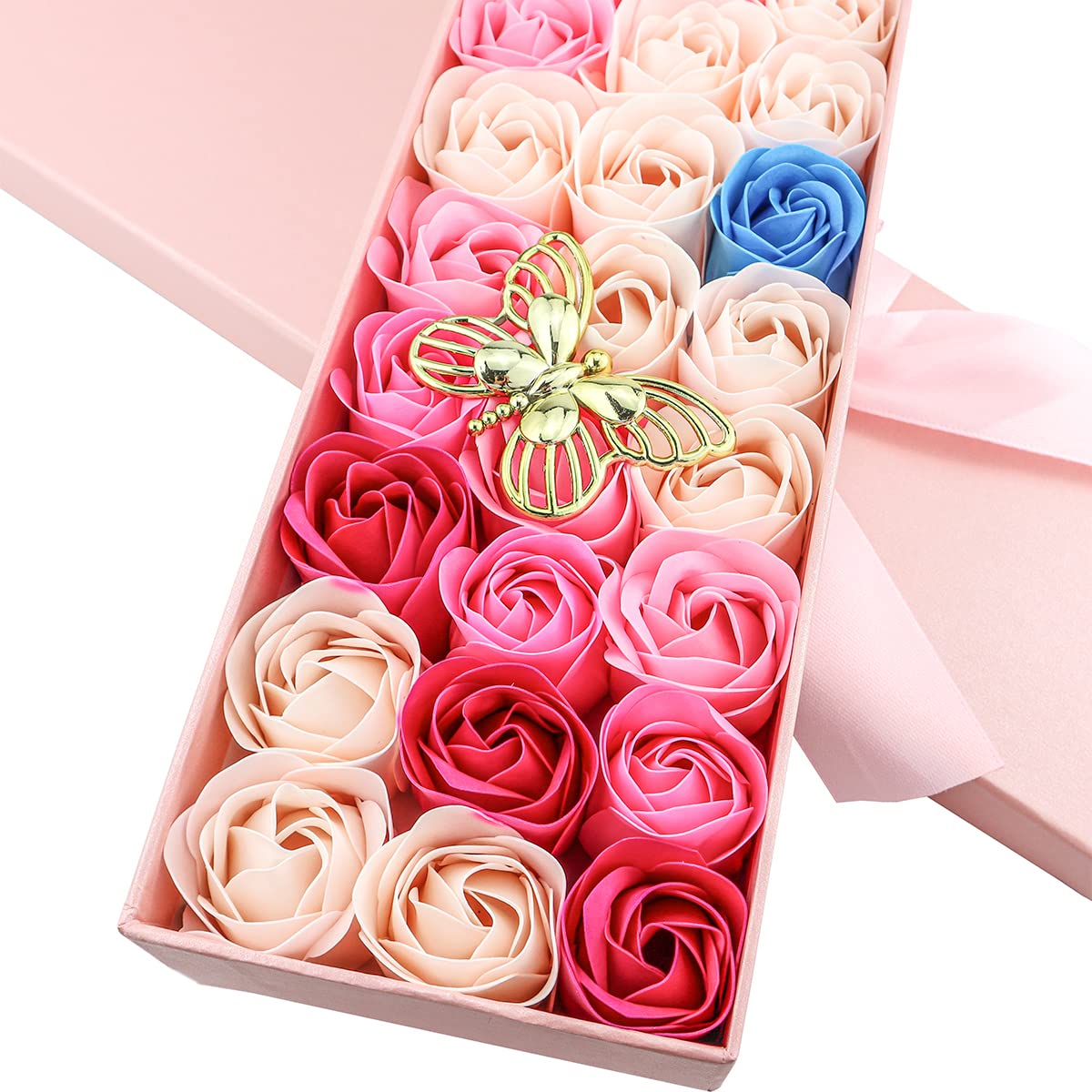 JIALEEY arrangement of soap roses in a decorative bowl creating a long-lasting centerpiece