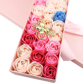 JIALEEY arrangement of soap roses in a decorative bowl creating a long-lasting centerpiece