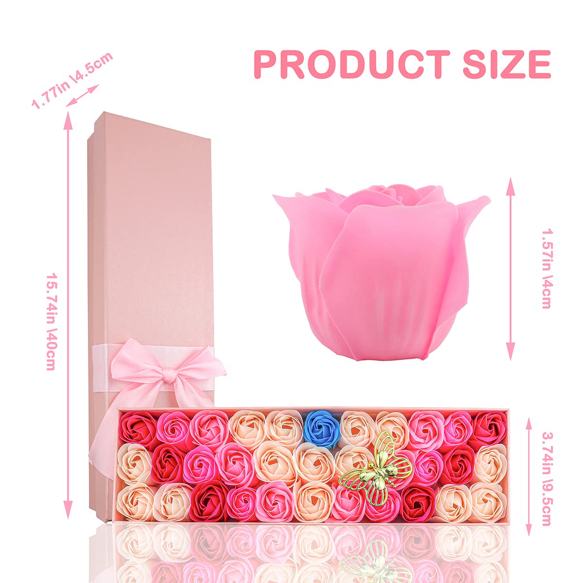 JIALEEY close-up of soap rose petals showing realistic detail and lasting decorative appeal