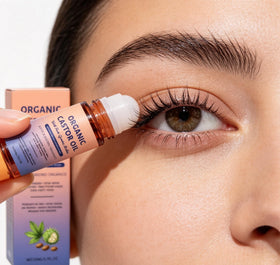 Before and after brow area using Jianeil to show softer appearance and groomed edges