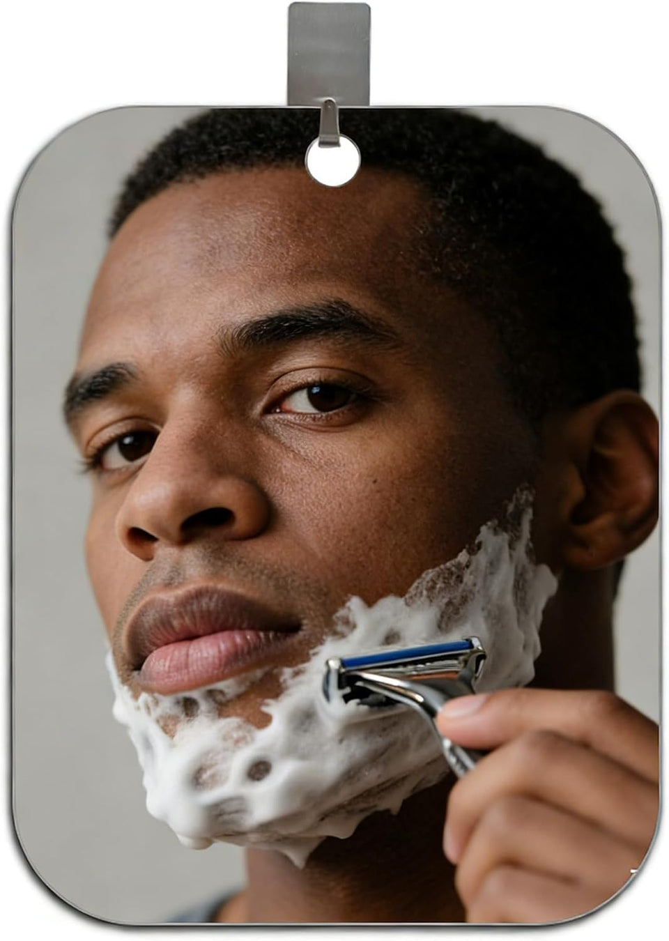 JIANGLAN front view showing clear fogless mirror for reliable grooming