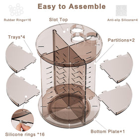 Jiavarry in-use vanity setting shows organized skincare for quick daily access