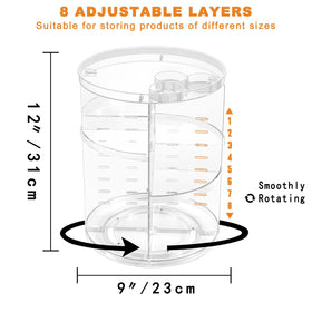 Jiavarry side profile illustrating adjustable height layers for various bottle sizes