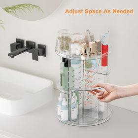 Jiavarry top view highlighting brush holder and perfume tray for quick reach