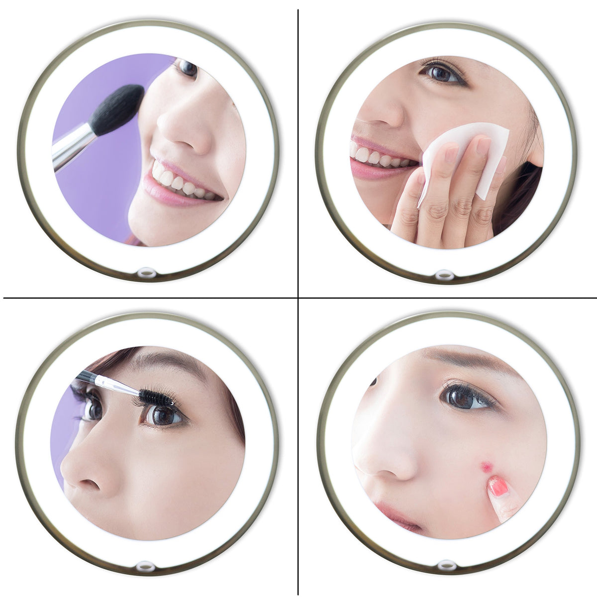 JiBen close-up of 10X magnifying lens highlighting precise detail for grooming benefit