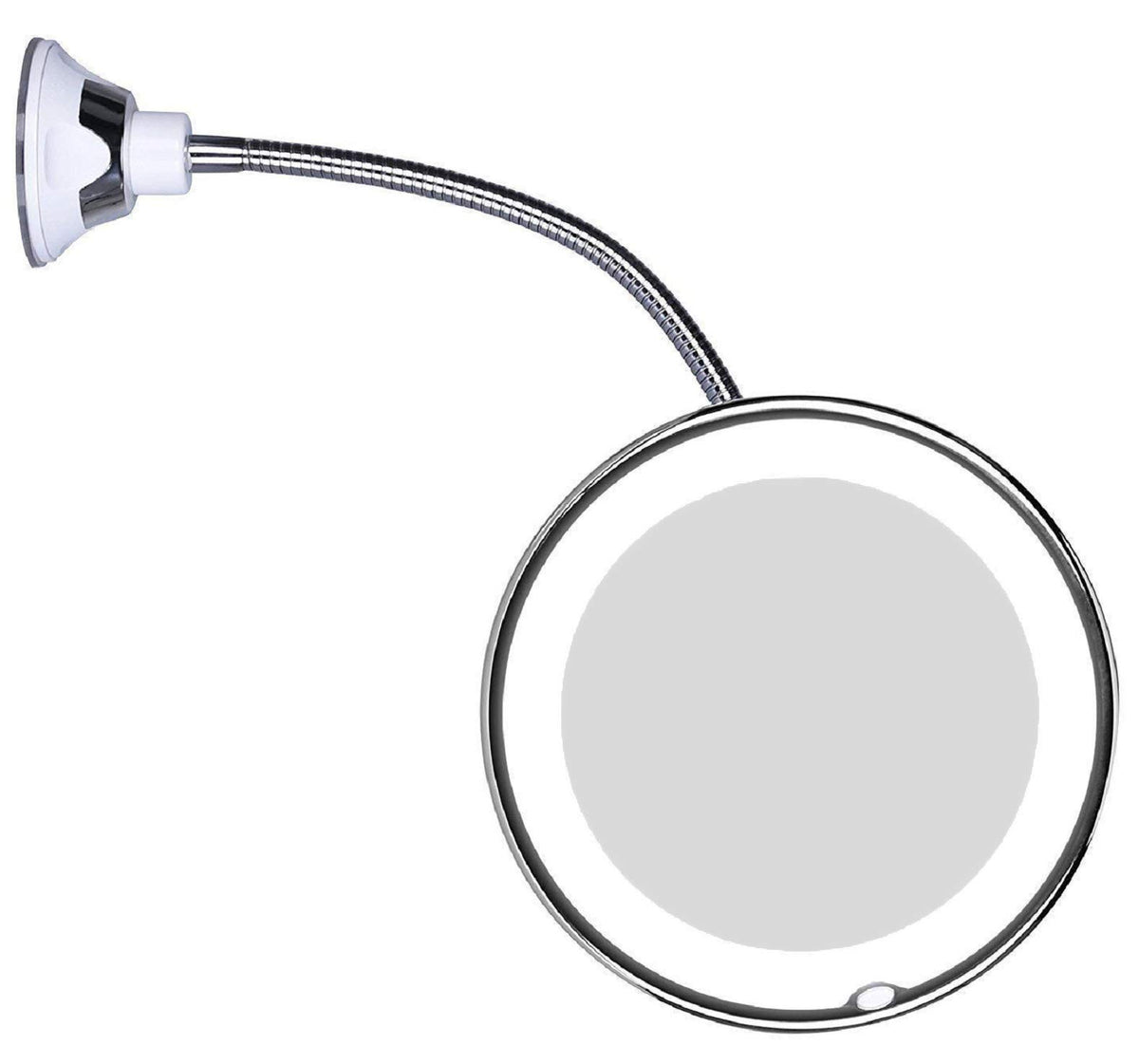 JiBen front view LED mirror showing clear illuminated magnification and portability benefit