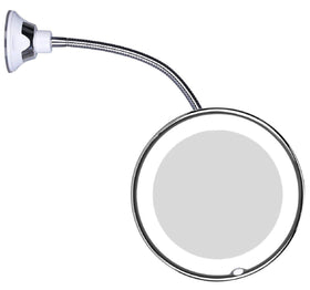 JiBen front view LED mirror showing clear illuminated magnification and portability benefit