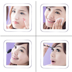 JiBen mirror in use during makeup application for precise, detailed results