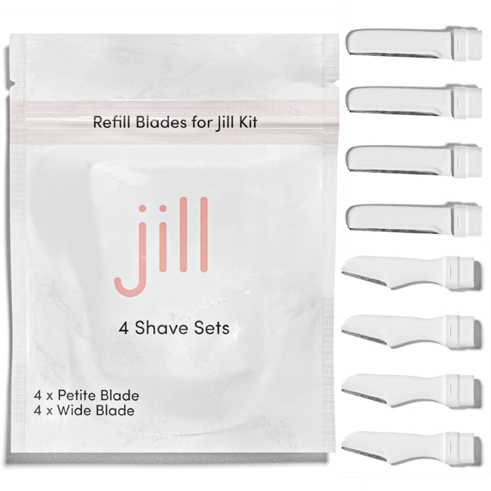 JILL refill pack front view showing eight replacement blades for easy refresh