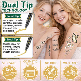 Jim&Gloria close-up of brush and felt tips highlighting precision and smooth coverage