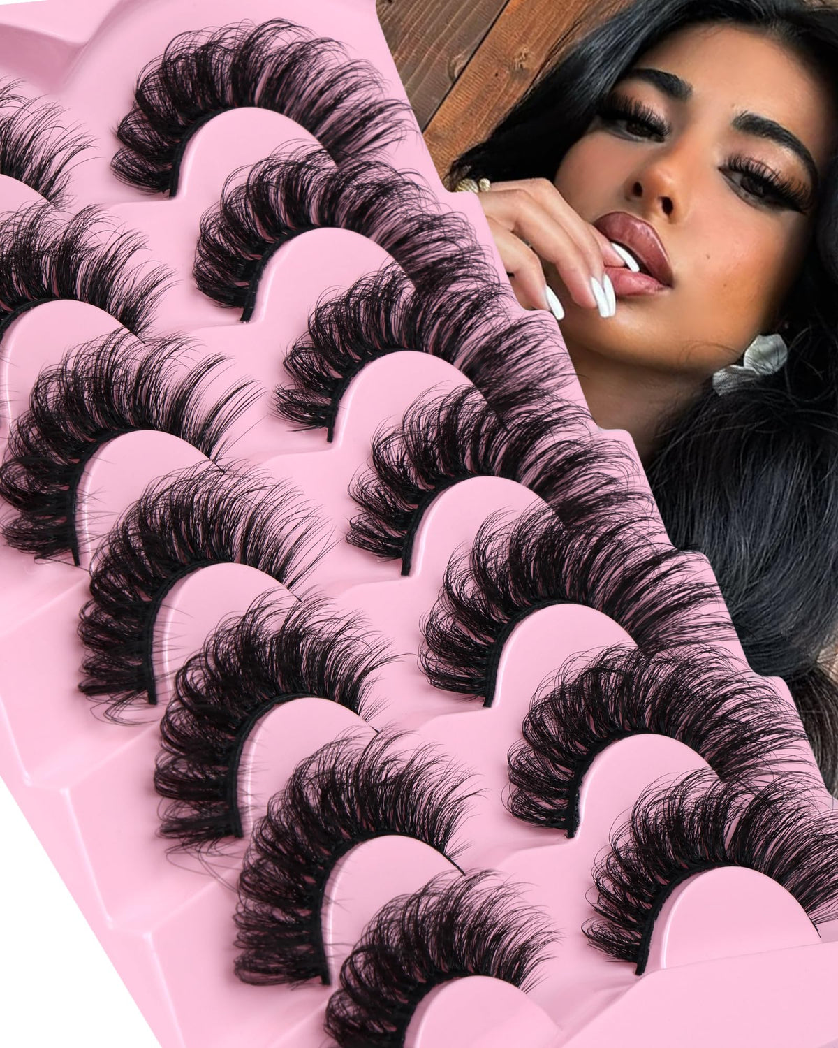 JIMIRE lashes beside ruler highlighting 20mm length, bold outer flare