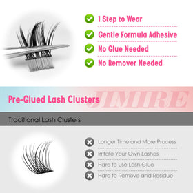 JIMIRE demonstrating application steps for quick, glue-free wear