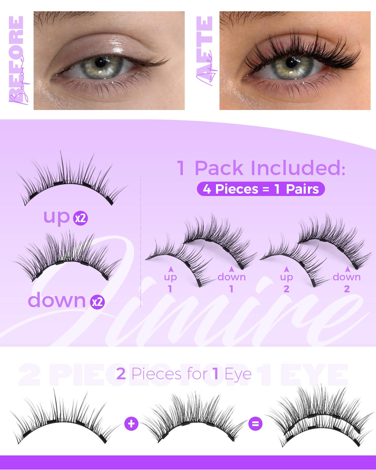 JIMIRE lash applicator in hand demonstrating simple application