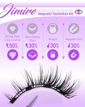 JIMIRE applicator placing lashes illustrating quick mess-free application
