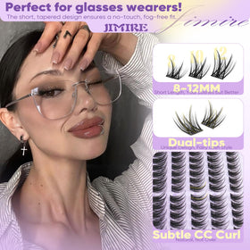 JIMIRE C-curve detail demonstrating curl that blends with natural lashes seamlessly