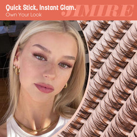 JIMIRE close-up of wispy synthetic fibers highlighting natural texture