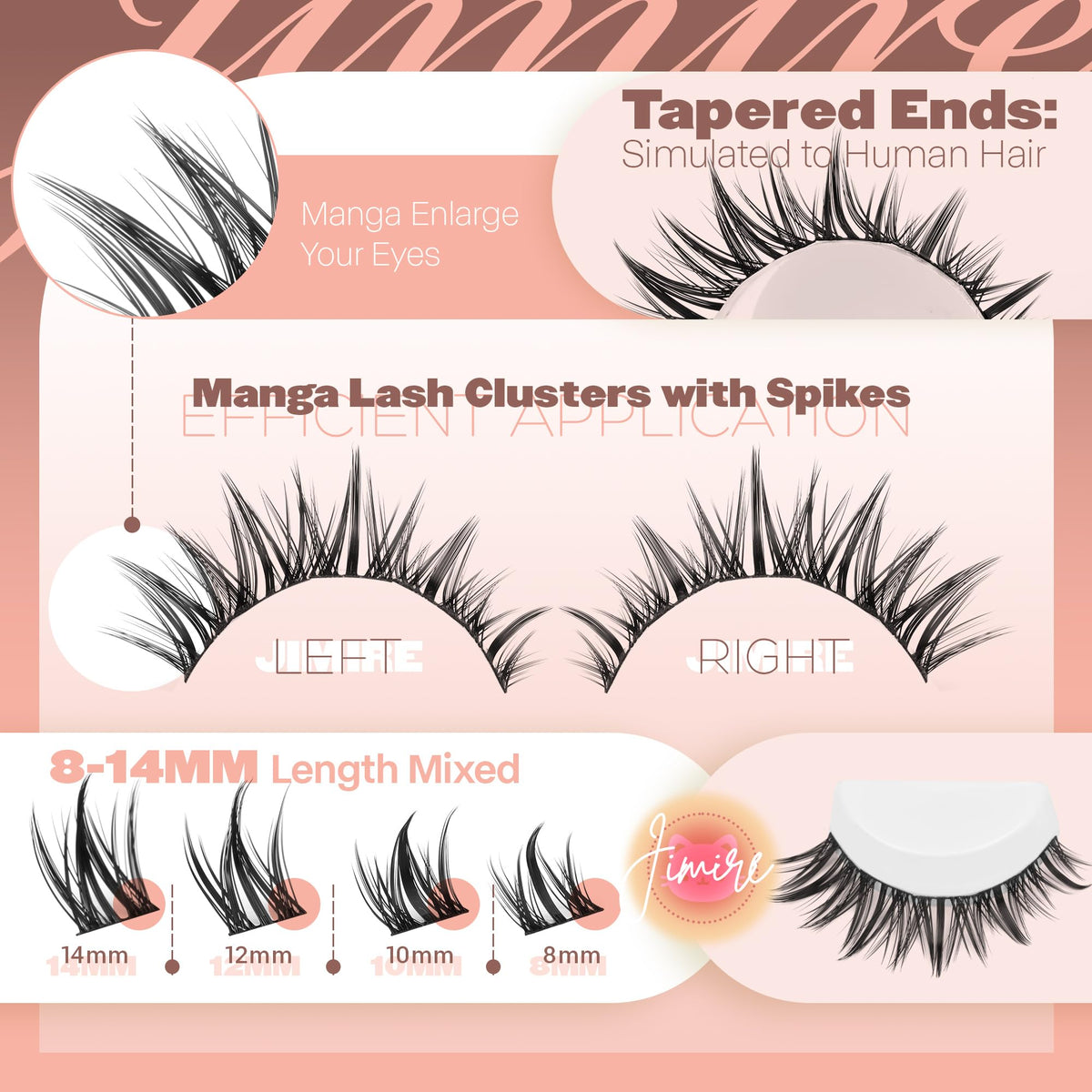 JIMIRE detailed texture of soft mink-like fibers for natural movement