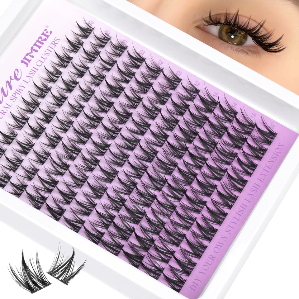JIMIRE front packaging showing 110-piece manga lash clusters and benefits