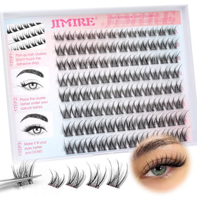 JIMIRE front packaging showing pre-glued cluster set and brand name for quick selection