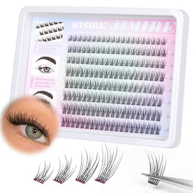 JIMIRE front packaging showing 160-piece kit and mixed lengths for versatile looks